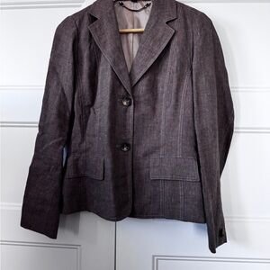 Boden Brown Linen Women's Blazer